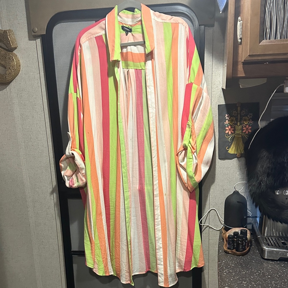 Torrid Multicolor Striped Poncho